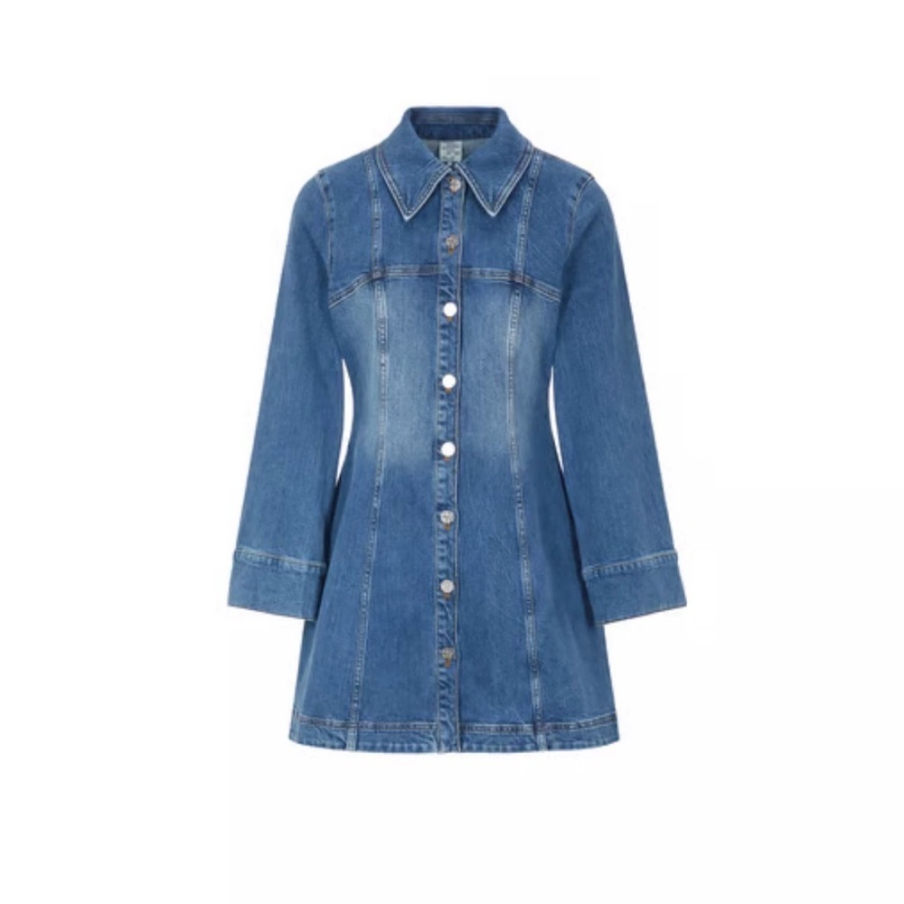 Baum und pferdgarten NWT a-line Classic Blue Denim mini dress